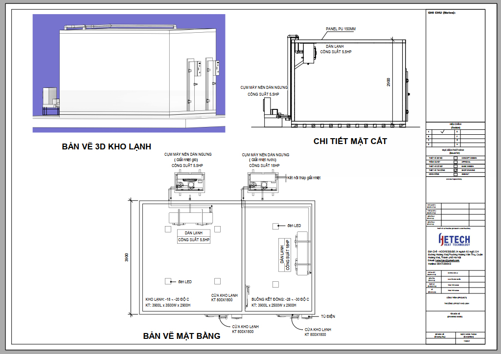 bản vẽ kho lạnh nông sản